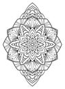 Detailed intricate geometric pattern mandala coloring page