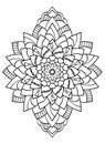 Detailed intricate geometric pattern mandala coloring page