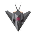 Detailed Isometric Illustration of an F-117 Nighthawk Stealth Fighter Airborne in EPS10