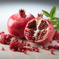 Detailed 8k Landscape Photography Of Pomegranate With Fruits