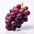 Detailed 8k Photo Of Purple Grapes On White Background Royalty Free Stock Photo