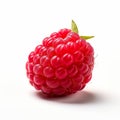 Detailed 8k Photo Of Raspberry On White Background