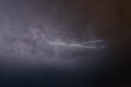 Detailed lightning bolt on the dark background