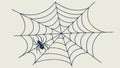 Intricate Spider Web Symbol of Network Complexity, vector design Generative AI Royalty Free Stock Photo