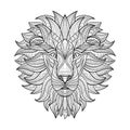 Detailed Lion in aztec style Royalty Free Stock Photo
