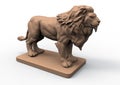 Detailed lion statue