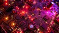 A detailed look at the circuit board inside the generator reveals a maze of microchips and circuits responsible for the