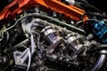 a detailed look at a race cars engine