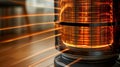 A detailed look at the safety features of a space heater including cooltouch housing and automatic shutoff Royalty Free Stock Photo