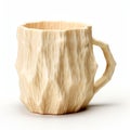 Detailed Low Poly Log Cup With Textural Surface Treatment