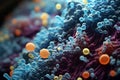 Detailed Macro closeup bacteria. Generate Ai