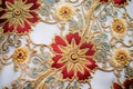 detailed macro of embroidered vestment