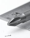 Precision Phillips Head Screwdriver Bit Close-Up Royalty Free Stock Photo