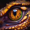 Detailed macro reptile lizard eye