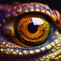 Detailed macro reptile lizard eye