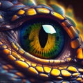 Detailed macro reptile lizard eye