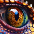 Detailed macro reptile lizard eye