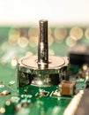 Precision Electronics - Potentiometer Detail on a Circuit Board Royalty Free Stock Photo