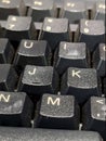 Close-up of Black Computer Keyboard Keys Royalty Free Stock Photo