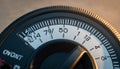 Close-up of a Vintage Light Meter Dial Royalty Free Stock Photo