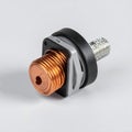 Precision Solenoid Component with Copper Coil Royalty Free Stock Photo