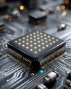 A Detailed Macro Shot of a Quantum Sensor Array Demonstrating the Advanced Technology of Quantum Computing