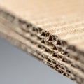 Layers of Corrugated Cardboard for Packaging Royalty Free Stock Photo