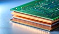 Advanced Electronics with Integrated Copper Heatsink Royalty Free Stock Photo