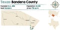Map of Bandera county in Texas