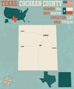 Map of Cochran county in Texas Royalty Free Stock Photo