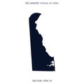 Map of Delaware vector design template