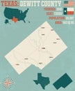 Map of DeWitt county in Texas