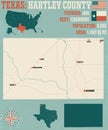 Map of Hartley County in Texas Royalty Free Stock Photo