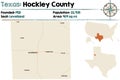 Map of Hockley county in Texas Royalty Free Stock Photo