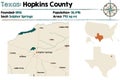 Map of Hopkins County in Texas