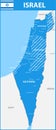 The detailed map of Israel with regions or states and cities, capitals.