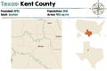 Map of Kent County in Texas