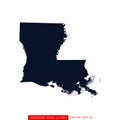 Map of Louisiana vector design template