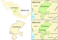 Zacatecas state location on map of Mexico