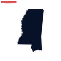 Map of Mississippi vector design template