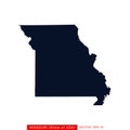 Map of Missouri vector design template