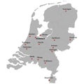 Detailed map of the Netherlands