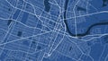 Detailed map poster of Newark city, linear print map. Skyline urban panorama