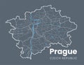 Detailed map of Praha, Czech Republic (Prague)