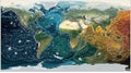 Global Ocean Currents Map Illustrating Flow Patterns and Temperature Royalty Free Stock Photo
