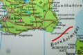 Detailed Map of Skagen Denmark.. Royalty Free Stock Photo