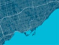 Detailed map of Toronto city, airview cityscape. Royalty free vector illustration Royalty Free Stock Photo