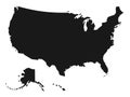 Detailed Map of the United States of America Royalty Free Stock Photo
