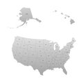 Detailed map of the United States, including Alaska and Hawaii.