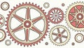 Detailed Mechanical Cogwheel and Gear System Elements, vector design Generative AI Royalty Free Stock Photo